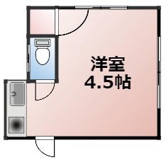 柏木荘(ワンルーム/2階)の間取り写真