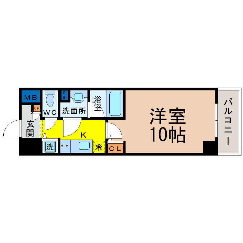 アイリスK(1K/5階)の間取り写真