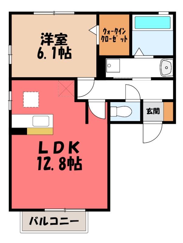 コーエイハイム(1LDK/1階)の間取り写真