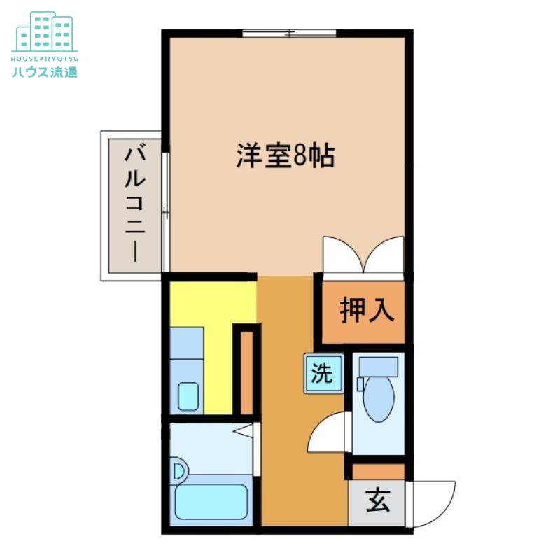 シーサイドハイツ(1K/2階)の間取り写真