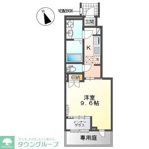 川口市大字安行領根岸 アパート工事(1K/1階)の間取り写真