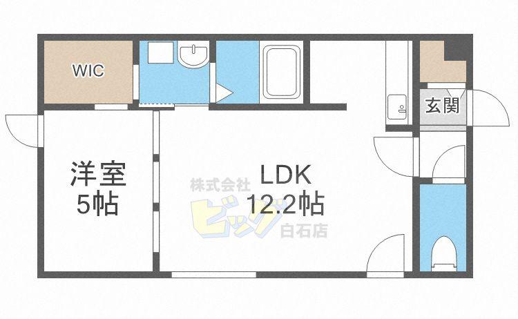 プリマス(1LDK/4階)の間取り写真
