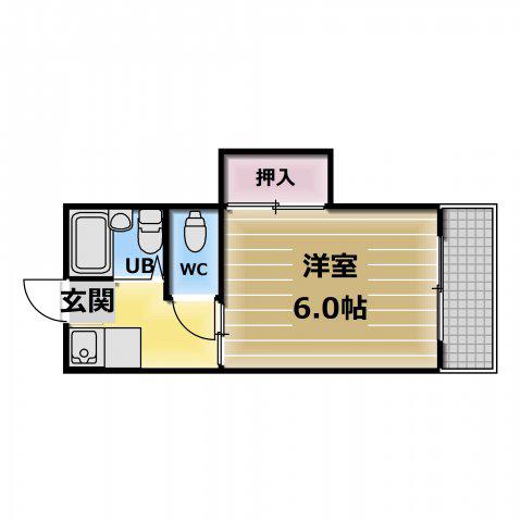 ミツワハイツI(1K/1階)の間取り写真