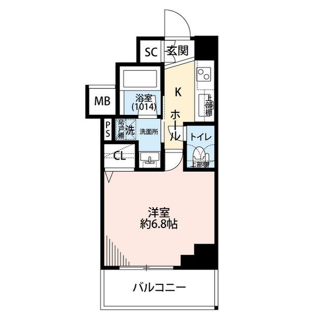 プレール・ドゥーク横濱子安(1K/5階)の間取り写真