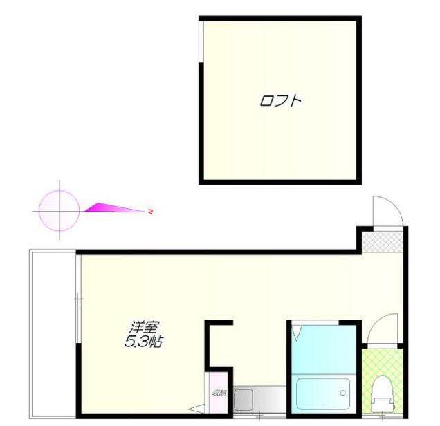 クライネスハイム国立(ワンルーム/1階)の間取り写真