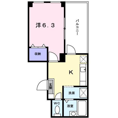 クレアトゥール新宿(1K/3階)の間取り写真