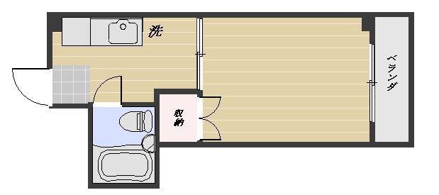 幸マンション(1K/2階)の間取り写真