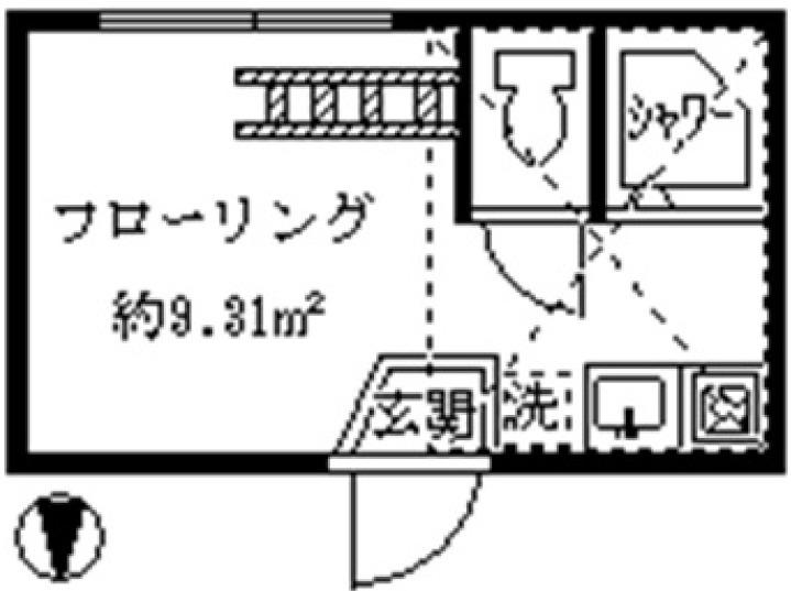グレースアリス(ワンルーム/2階)の間取り写真