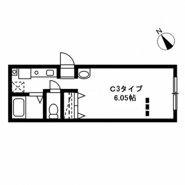 レジディア駒沢大学(ワンルーム/4階)の間取り写真