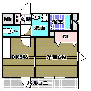 トリニティーグレース(1DK/3階)の間取り写真
