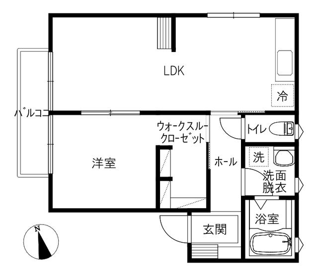 パルティーレ(1LDK/2階)の間取り写真