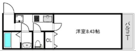 MESA VERDE 京都西院(1K/1階)の間取り写真