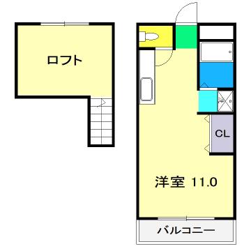 アート21(ワンルーム/4階)の間取り写真