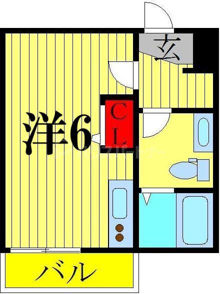 PRECIOUS EARTH逆井(ワンルーム/2階)の間取り写真