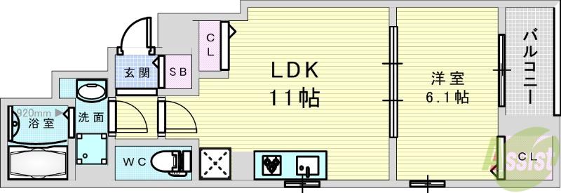 パーチェ エテルノⅡ(1LDK/2階)の間取り写真