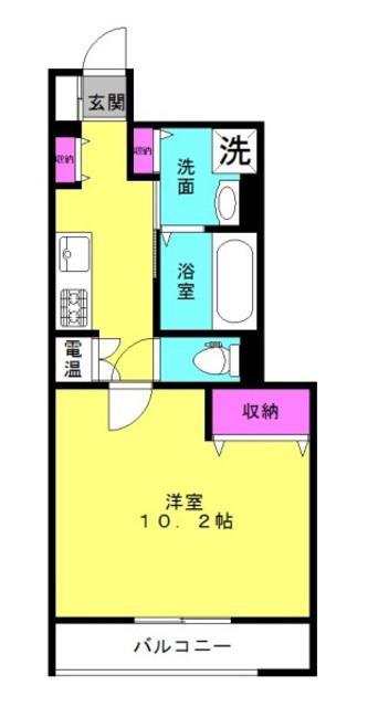 センチュリー寺家町II(1K/3階)の間取り写真