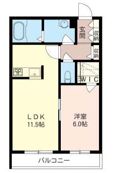 クレーンパレス井の頭(1LDK/1階)の間取り写真
