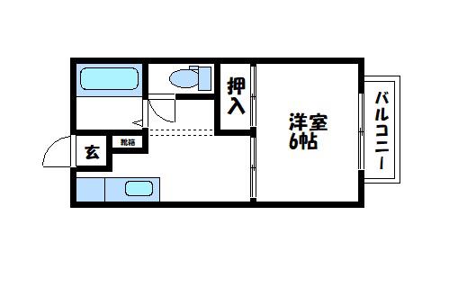 レピュートリディア(3K/2階)の間取り写真
