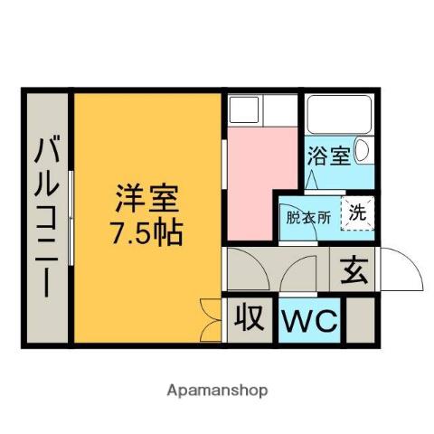TONAMIハイツ(1K/2階)の間取り写真
