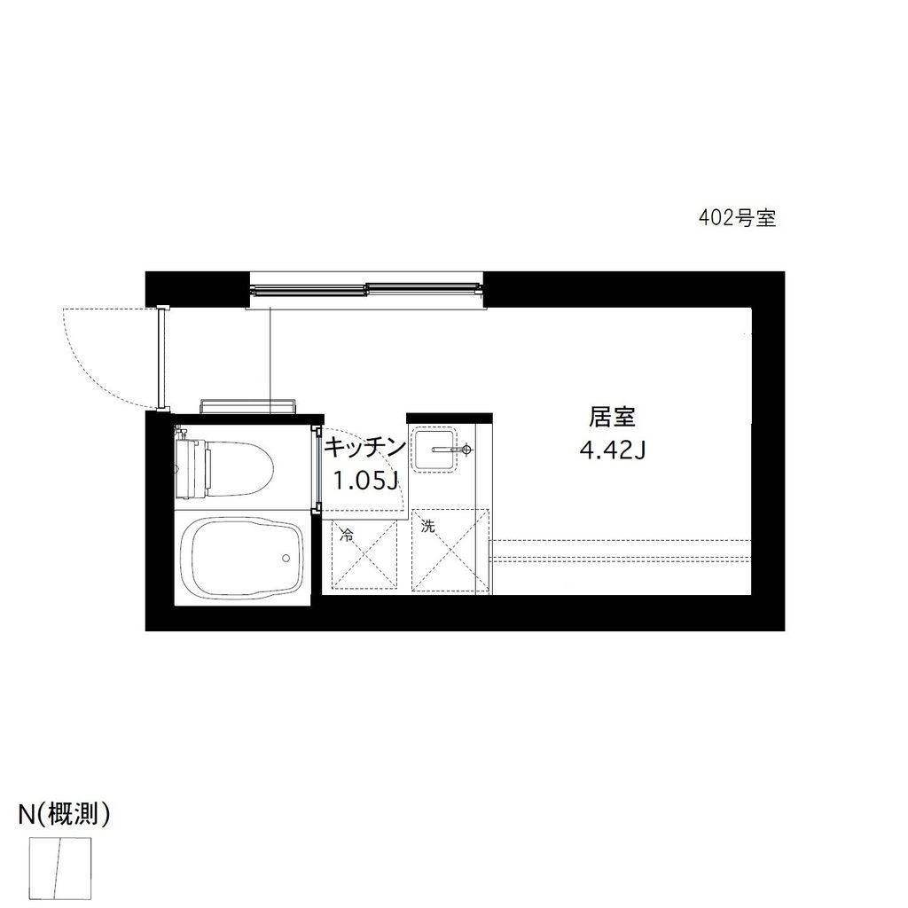 SH52412(1K/4階)の間取り写真