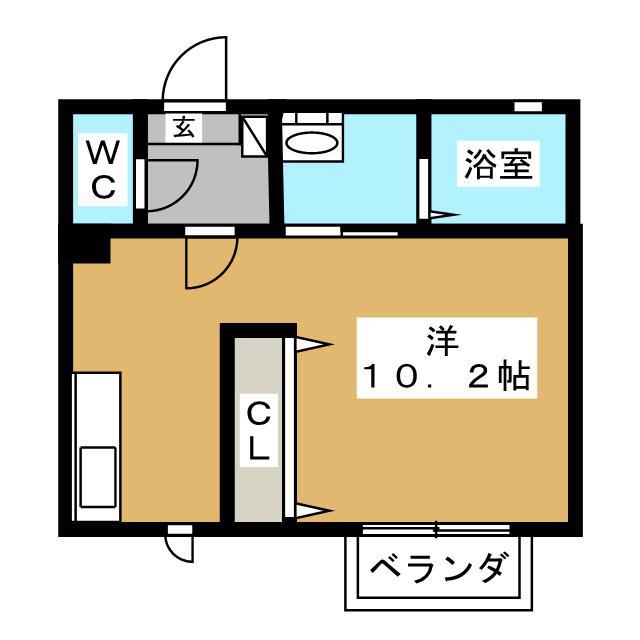 GIRASOLE 石川町(ワンルーム/1階)の間取り写真