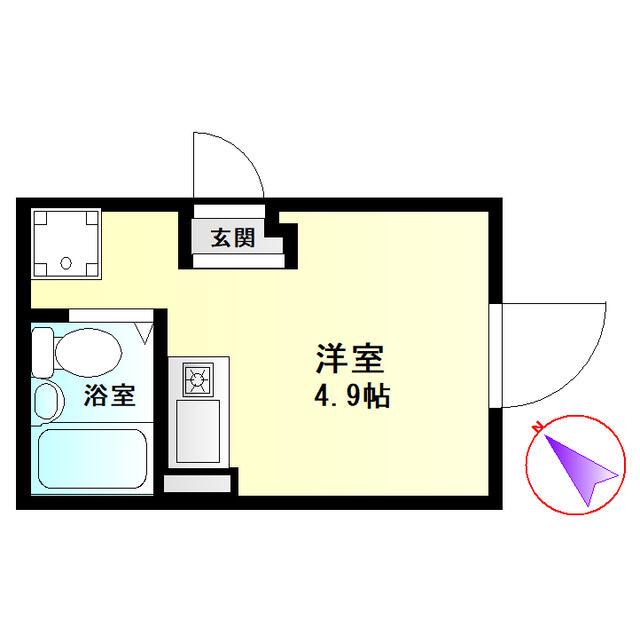 KS品川戸越公園(ワンルーム/1階)の間取り写真