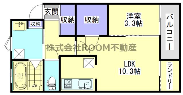 AVALON(1LDK/2階)の間取り写真