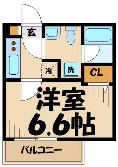 ルミナス永山(1K/1階)の間取り写真