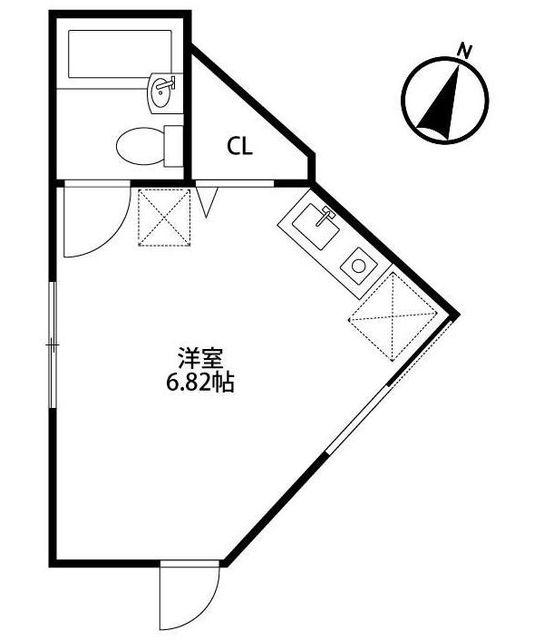 トワメゾン野方(ワンルーム/1階)の間取り写真