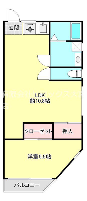 アーバンコーポ奈良(1LDK/3階)の間取り写真