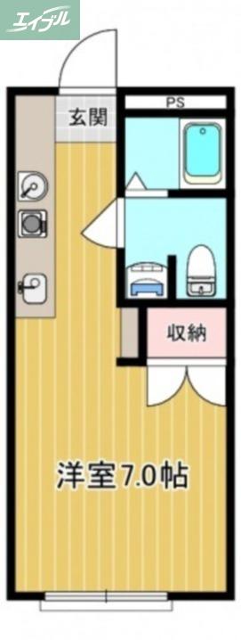 IVY NOTE(ワンルーム/2階)の間取り写真