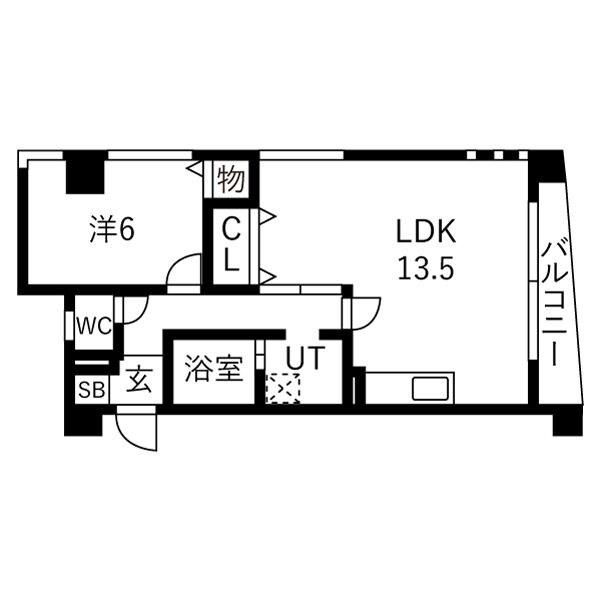 サンピアふじ(2LDK/1階)の間取り写真