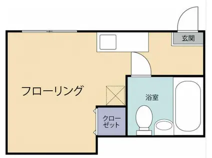 メゾンエクレール(ワンルーム/1階)の間取り写真