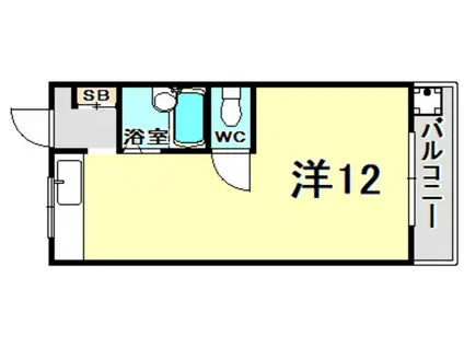 コーポ赤松(ワンルーム/1階)の間取り写真