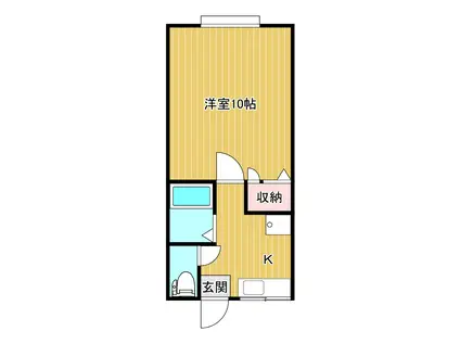 グランシャリオA(1K/1階)の間取り写真