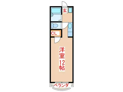 PRIMAVERA USUKI(ワンルーム/2階)の間取り写真