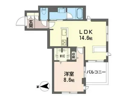 ラコルト井荻(1LDK/3階)の間取り写真