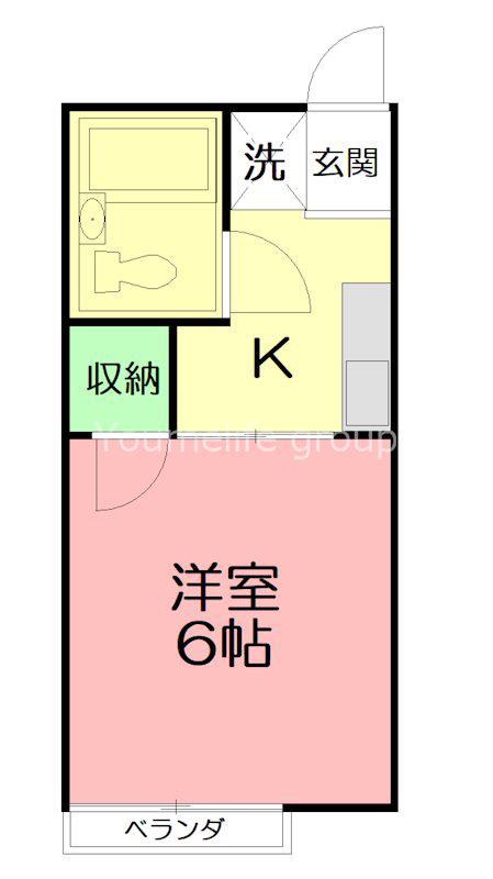 シティハイム エクセルV(1K/2階)の間取り写真