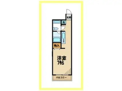 プレール宮崎台(1K/3階)の間取り写真