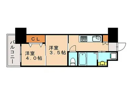 CLUB ORIENT NO.122 ETERNITY NISSEKI(2K/5階)の間取り写真