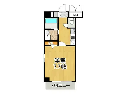TOCCHI 1番館(1K/3階)の間取り写真