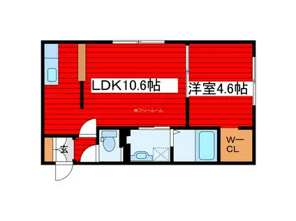 YS TSUKISAMU (1LDK/3階)の間取り写真