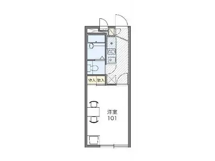 レオパレスかなめ2(1K/1階)の間取り写真