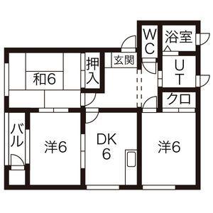 エスポワール(3DK/1階)の間取り写真