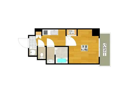 LA DOUCEUR江坂II(1K/8階)の間取り写真