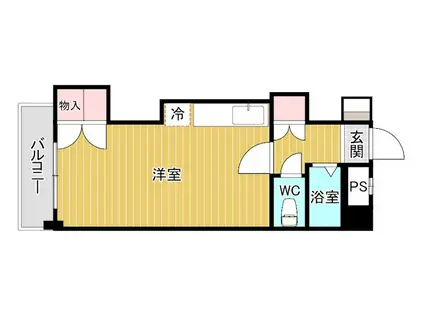 KLビル(ワンルーム/3階)の間取り写真