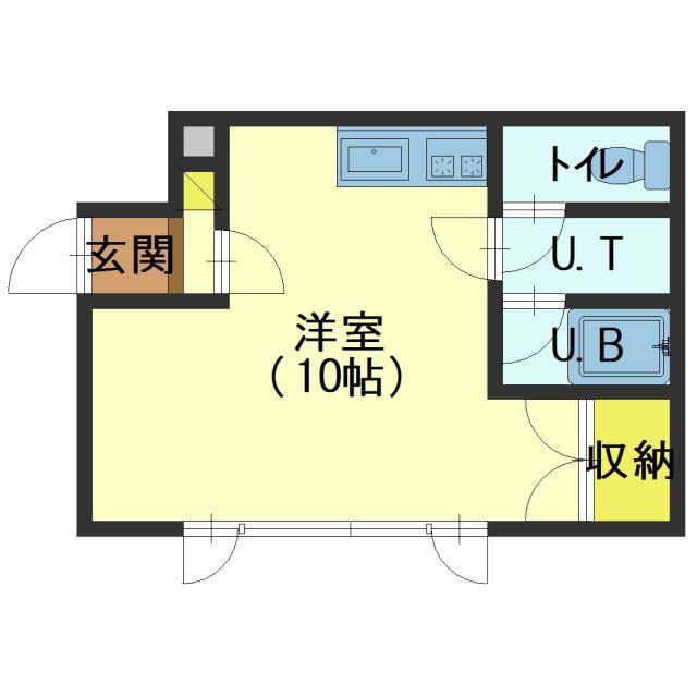 ステラメゾン函館(ワンルーム/1階)の間取り写真