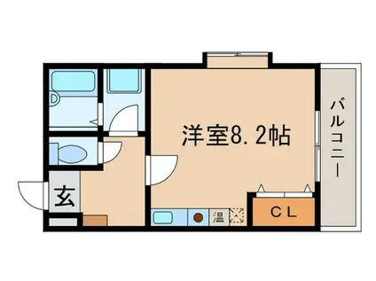 ソフィア(ワンルーム/2階)の間取り写真