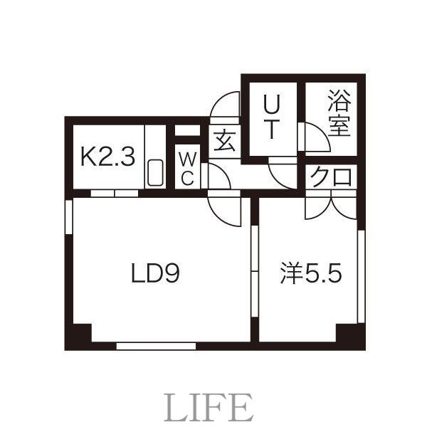 リアルコートT23(1LDK/3階)の間取り写真