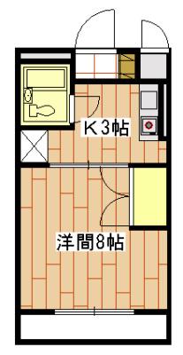 ハイツ光洋(1K/1階)の間取り写真